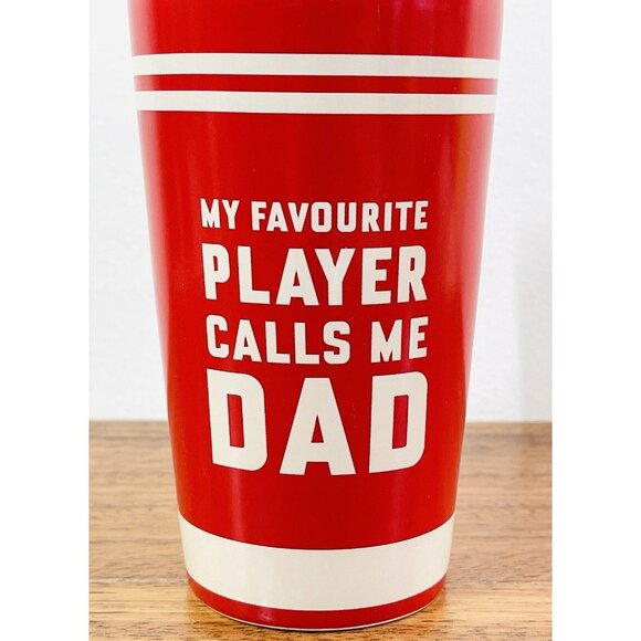 Indigo “My Favourite Player” Hockey Stoneware Travel Mug w/ Rubber Grip Sleeve - Picture 4 of 9